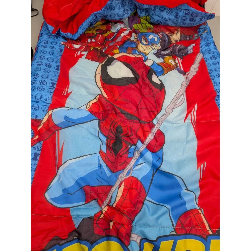 Marvel Super Hero Adventures Kids Sleeping Bag Spiderman Iron Man Capt. America‎